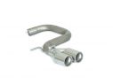 TUBO POSTERIORE GR. N INOX TERMINALI ROTONDI 2X80MM SFALSATI RAGAZZON VW SCIROCCO 13 2.0TDI DPF 125KW 2008-2012