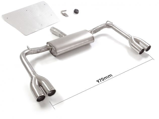 RAGAZZON DOUBLE STAINLESS STEEL REAR WITH ROUND TERMINALS 102MM SPORT LINE ALFA ROMEO GIULIETTA 940 1.6JTDM2 88KW 2015-2018