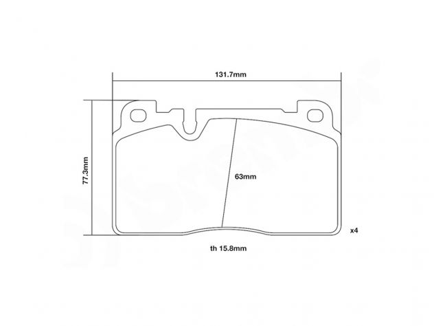 Kit 4 Pastiglie Freno Anteriori Compatibile Per Porsche Macan (95B) dal  2014>