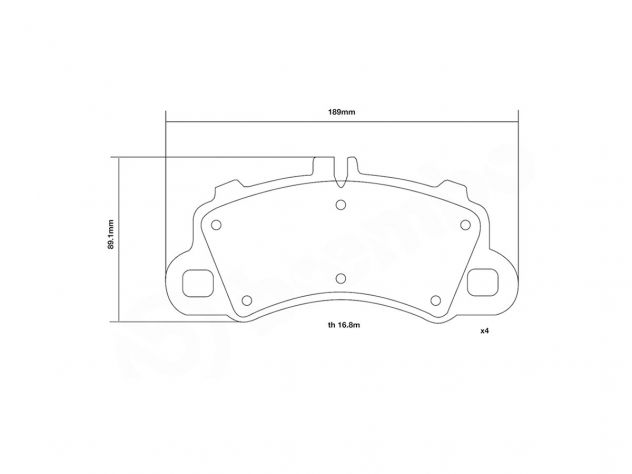 KIT PASTIGLIE FRENO ANTERIORI BREMBO PORSCHE MACAN (95B) GTS (95BBL1) 280KW  380 02/14+