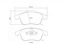 BREMBO FRONT BRAKE PADS KIT RENAULT LATITUDE (L70_) 2.0 16V eco2 Flexfuel (L70B) 103KW 140 07/10+