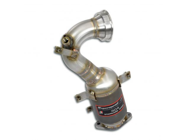 TURBO PIPE KIT + CATALYST 200CPSI SUPERSPRINT 500 ABARTH 1.4T ASSETTO CORSE (190HP) (DIAM.65 WITH VALVE) 2009+