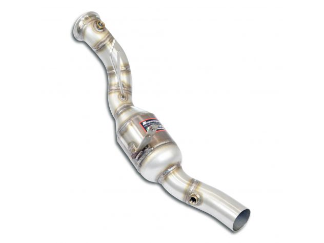 DOWNPIPE DESTRO + CATALIZZATORE SUPERSPRINT MASERATI GHIBLI TROFEO 3.8L V8 TWIN TURBO (580HP CON GPF) 2020+ (CON VALVOLA)