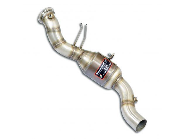 DOWNPIPE SINISTRO + CATALIZZATORE SUPERSPRINT MASERATI GHIBLI TROFEO 3.8L V8 TWIN TURBO (580HP CON GPF) 2020+ (CON VALVOLA)